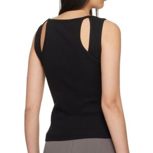 Lesugiatelier Back Cut-out Tank Top [Black] - Size 1  = S